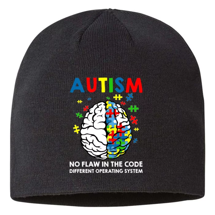 Autism Brain Operating System 8 1/2in Sustainable Knit Beanie