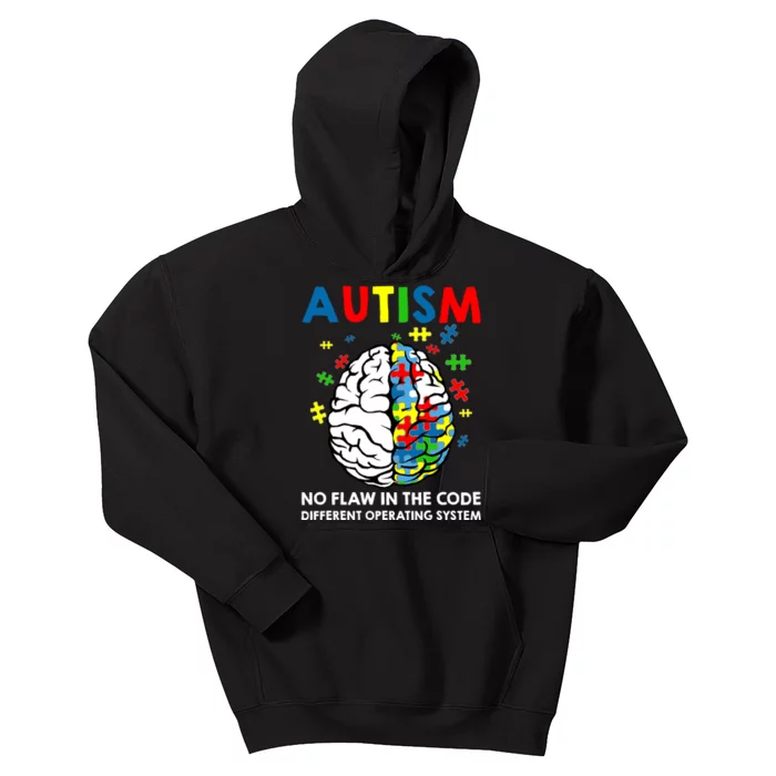 Autism Brain Operating System Kids Hoodie