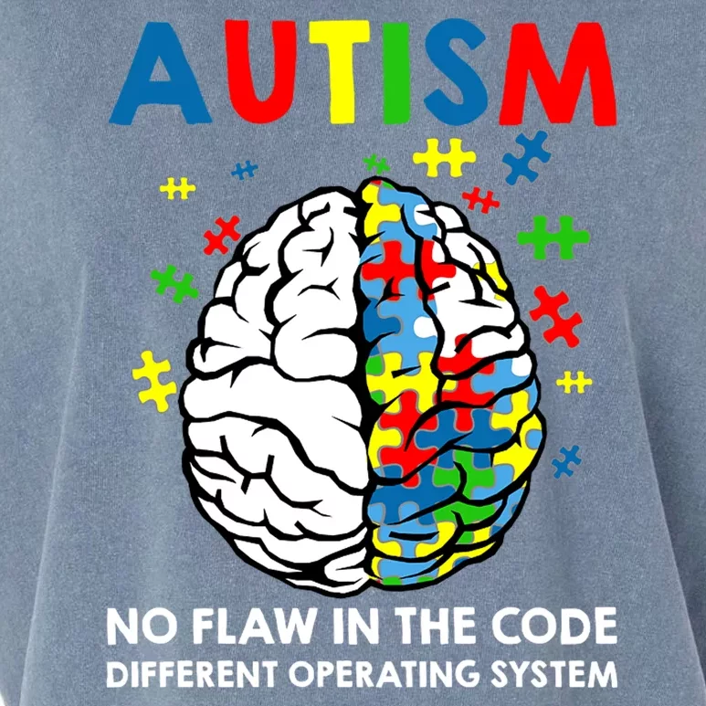 Autism Brain Operating System Garment-Dyed Women's Muscle Tee