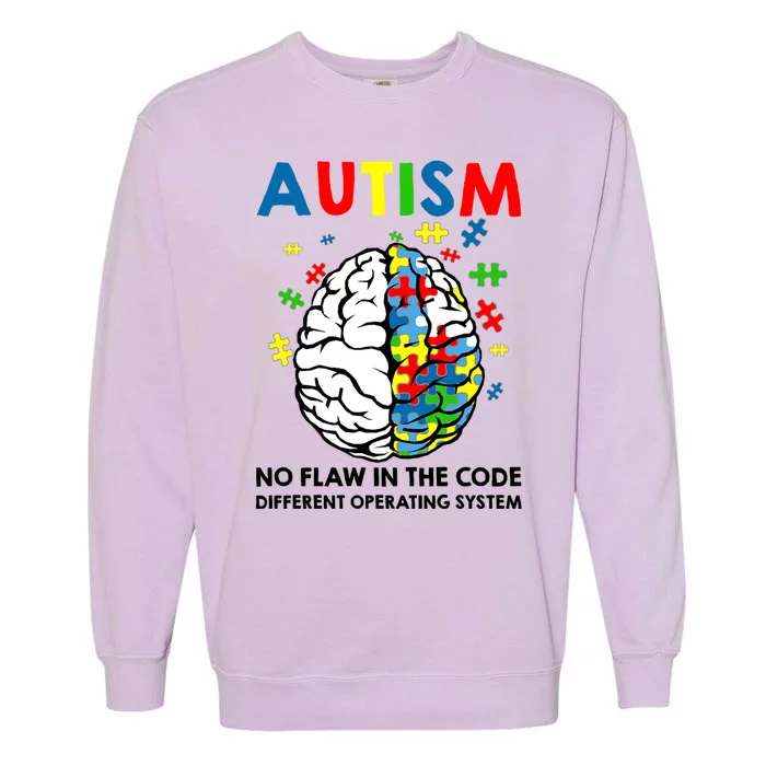 Autism Brain Operating System Garment-Dyed Sweatshirt