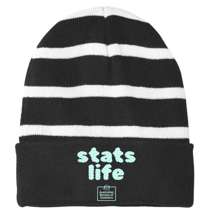 Australian Bureau Of Statistics Stats Life Striped Beanie with Solid Band