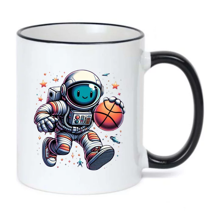 Astronaut Basketball Outer Space: Dunk Your Way Through The Cosmos Black Color Changing Mug