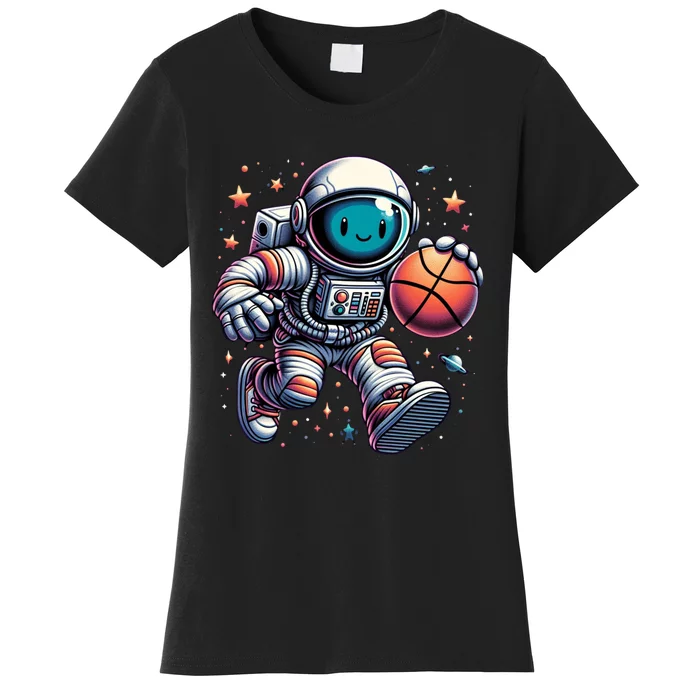 Astronaut Basketball Outer Space: Dunk Your Way Through The Cosmos Women's T-Shirt