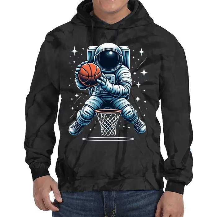 Astronaut Basketball Outer Space: Dunk Your Way Through The Cosmos Tie Dye Hoodie