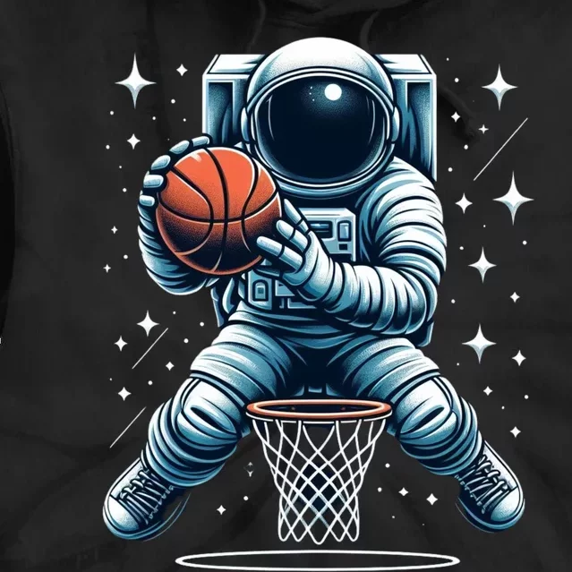 Astronaut Basketball Outer Space: Dunk Your Way Through The Cosmos Tie Dye Hoodie