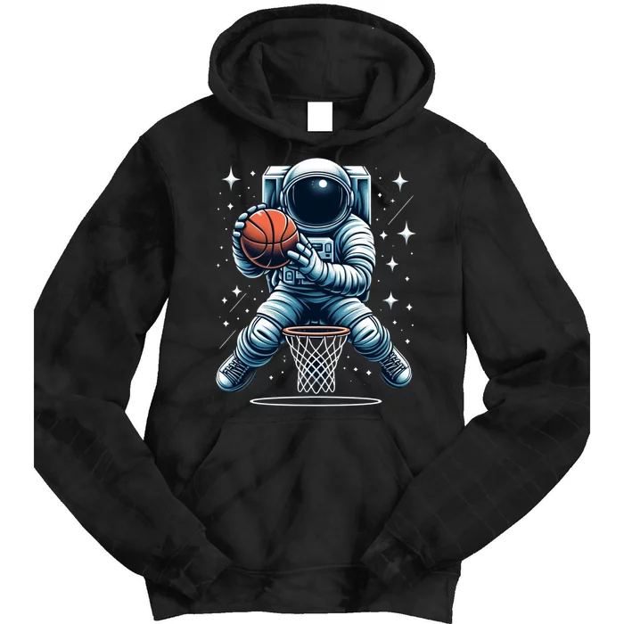 Astronaut Basketball Outer Space: Dunk Your Way Through The Cosmos Tie Dye Hoodie