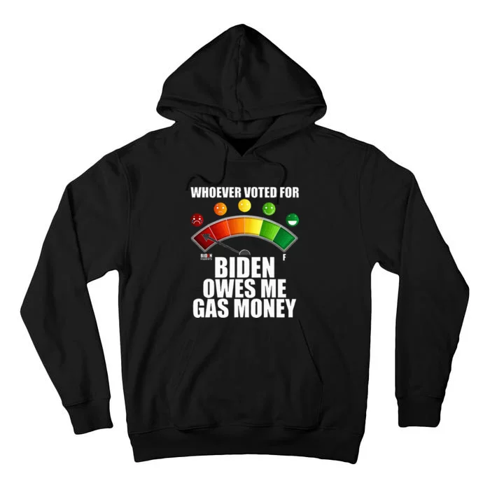 Anti Biden Owes Me Gas Money Pro America For Republicans Tall Hoodie