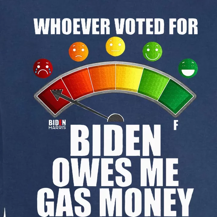 Anti Biden Owes Me Gas Money Pro America For Republicans Garment-Dyed Sweatshirt