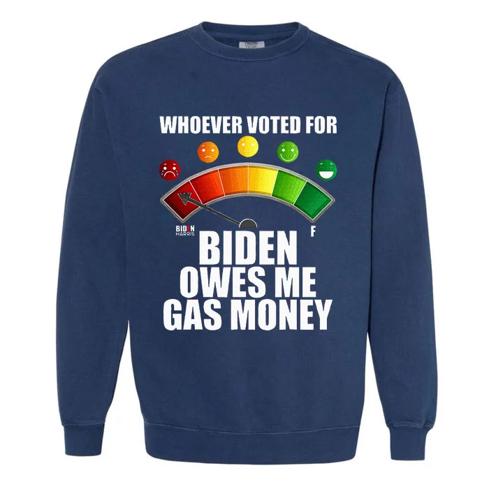 Anti Biden Owes Me Gas Money Pro America For Republicans Garment-Dyed Sweatshirt