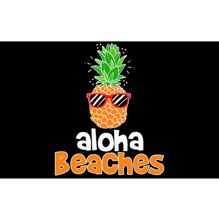 Aloha Beaches Pineapple Sunglasses Hawaiian Yall Vacation Bumper Sticker