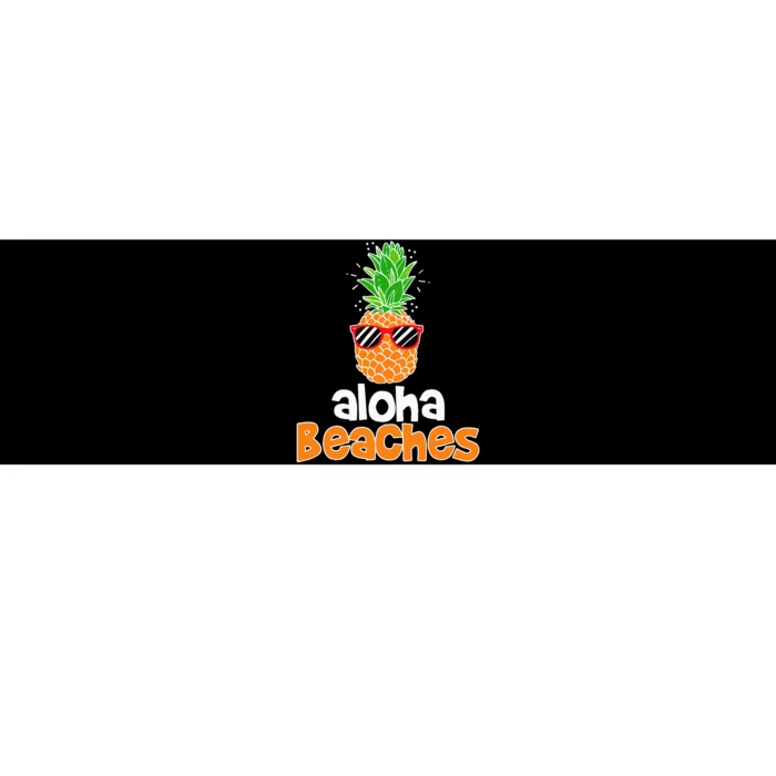 Aloha Beaches Pineapple Sunglasses Hawaiian Yall Vacation Bumper Sticker