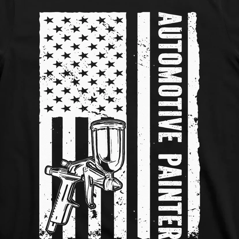 Auto Body Painter USA Flag Automotive Painter T-Shirt