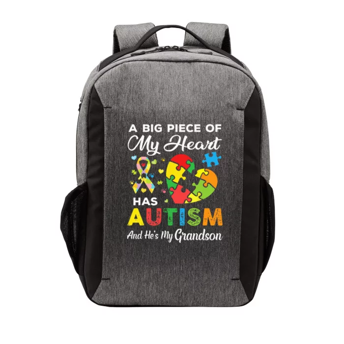 A Big Piece Of My Heart Has Autism And Hes My Grandson Vector Backpack