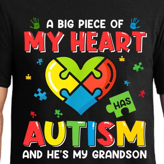 A Big Piece Of My Heart Has Autism And He's My Grandson Gift Pajama Set