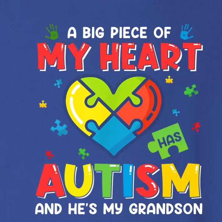 A Big Piece Of My Heart Has Autism And He's My Grandson Gift Toddler Long Sleeve Shirt