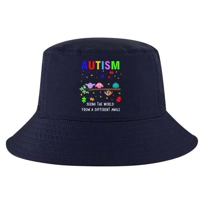 Autism Bird Puzzle Seeing The World From A Different Angle Gift Cool Comfort Performance Bucket Hat