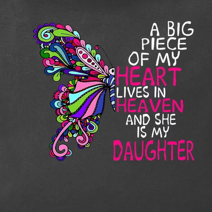 A Big Piece Of My Heart Lives In Heaven She Is My Daughter Zip Tote Bag