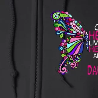 A Big Piece Of My Heart Lives In Heaven She Is My Daughter Full Zip Hoodie