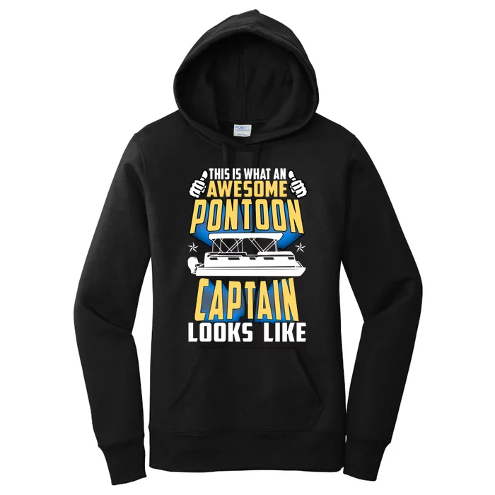 Awesome Best Pontoon Captain For Boaters Boat Women's Pullover Hoodie