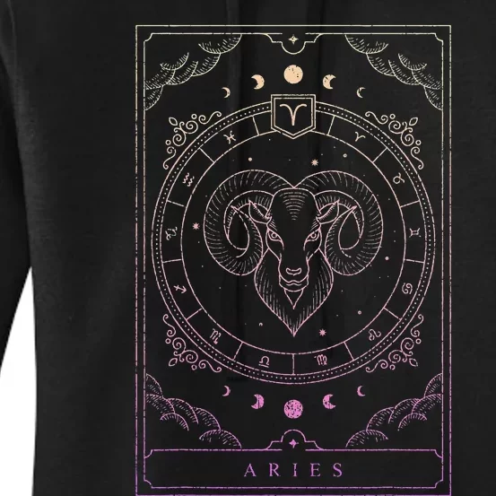 Aries Birthday Present Wo Zodiac Sign Aries Women's Pullover Hoodie