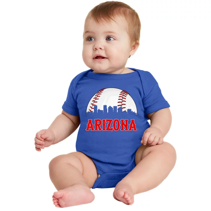 Arizona Baseball Player And Fans Baby Bodysuit