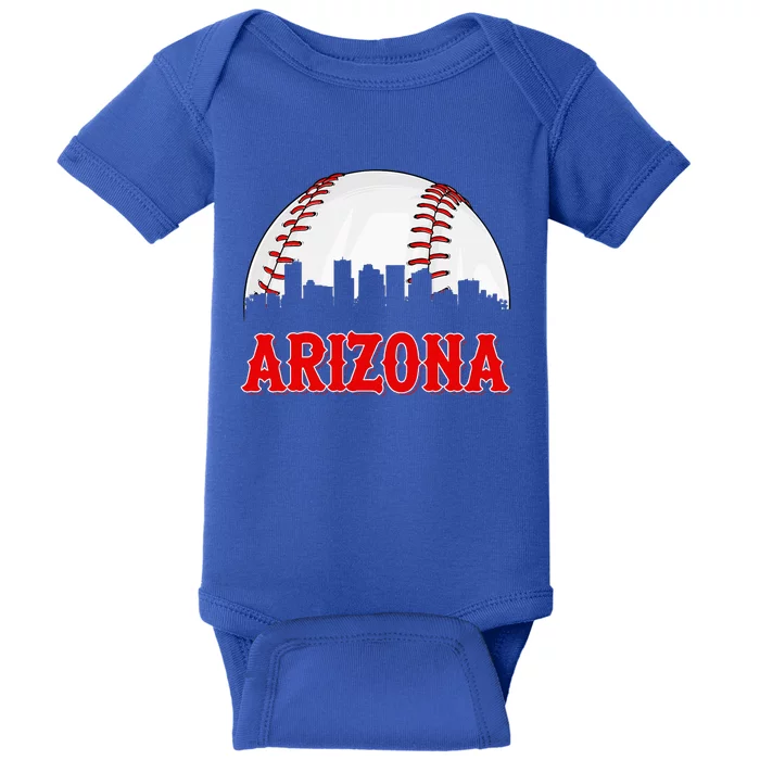 Arizona Baseball Player And Fans Baby Bodysuit