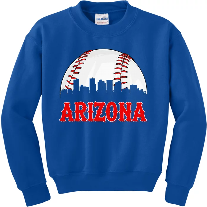 Arizona Baseball Player And Fans Kids Sweatshirt