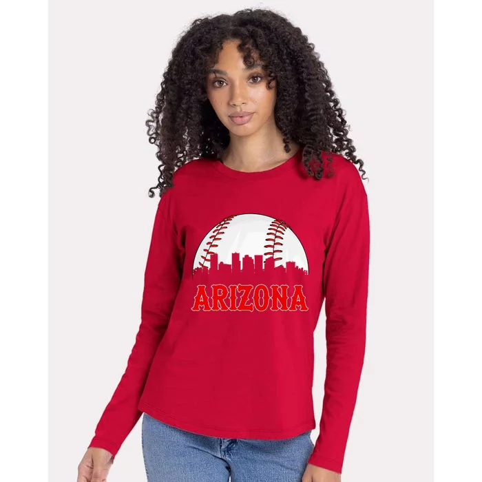 Arizona Baseball Player And Fans Womens Cotton Relaxed Long Sleeve T-Shirt