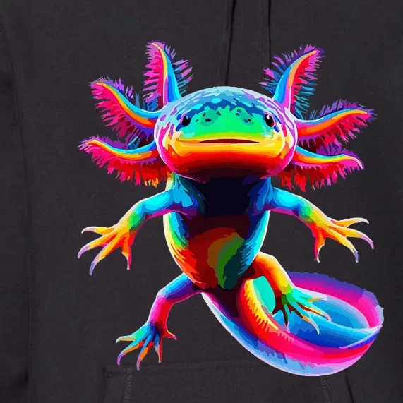 Axolotl Beautiful Pop Art Axolotl Premium Hoodie