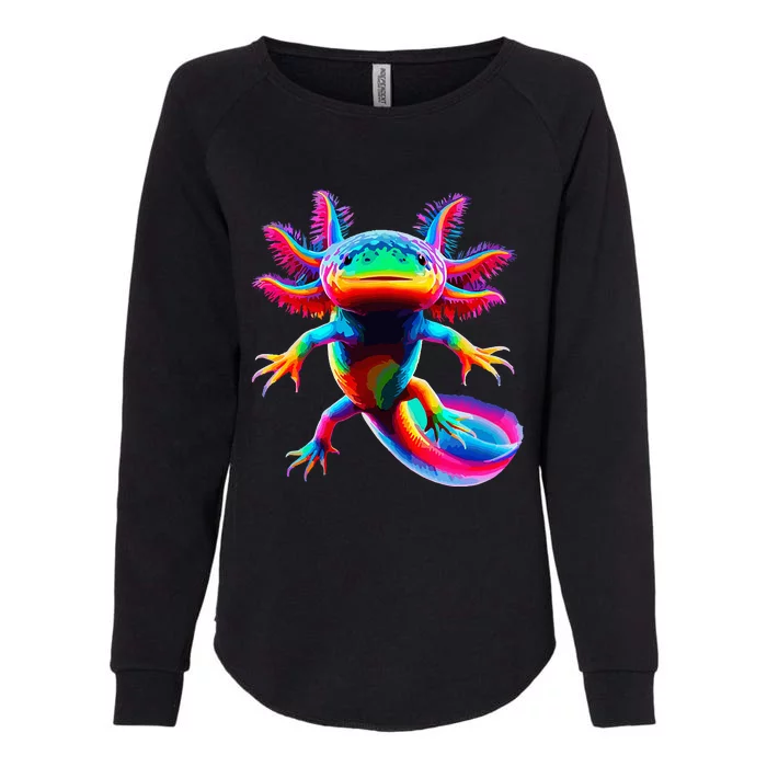 Axolotl Beautiful Pop Art Axolotl Womens California Wash Sweatshirt