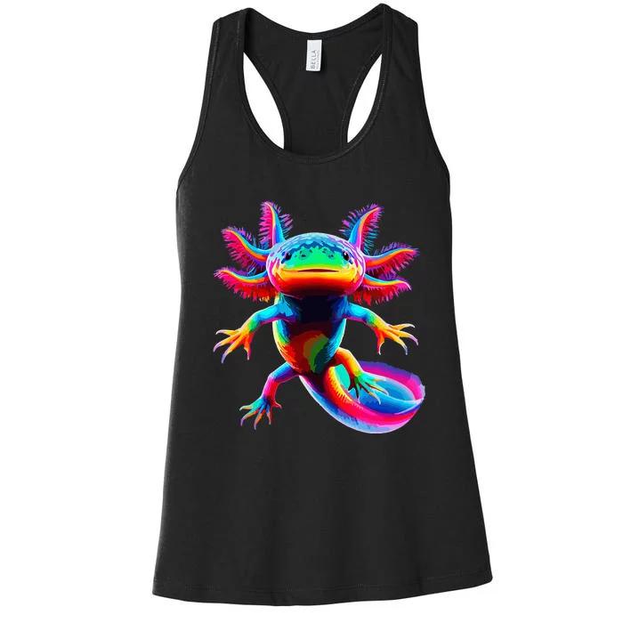 Axolotl Beautiful Pop Art Axolotl Women's Racerback Tank