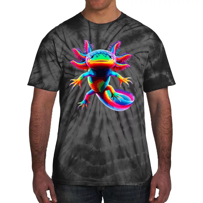 Axolotl Beautiful Pop Art Axolotl Tie-Dye T-Shirt