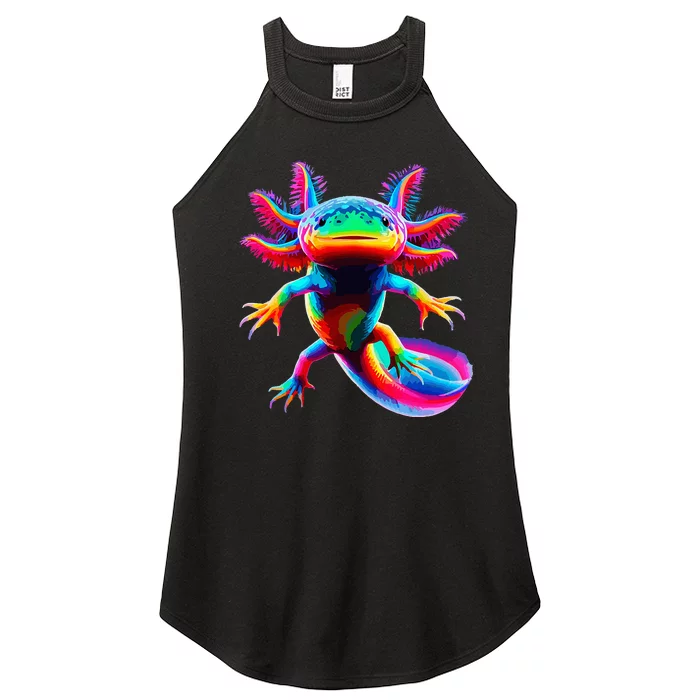 Axolotl Beautiful Pop Art Axolotl Women’s Perfect Tri Rocker Tank