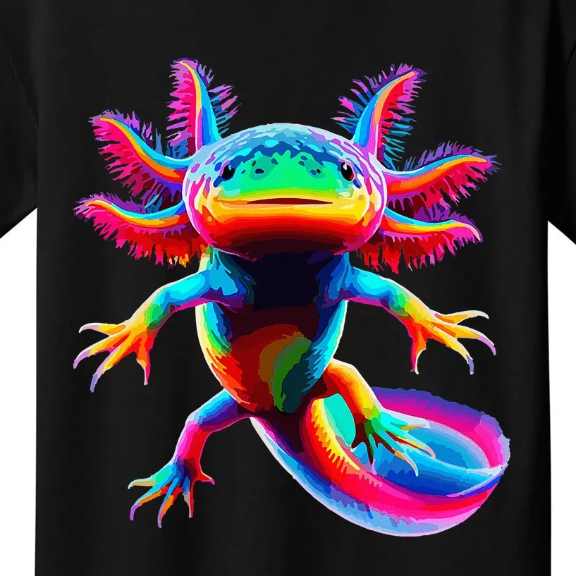 Axolotl Beautiful Pop Art Axolotl Kids T-Shirt