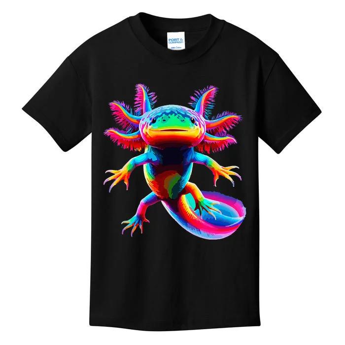 Axolotl Beautiful Pop Art Axolotl Kids T-Shirt