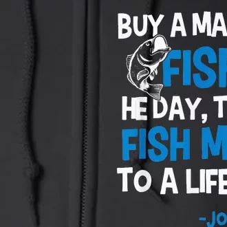 Anti biden political impeach biden buy a man eat fish Full Zip Hoodie