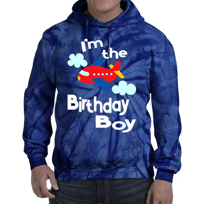 Airplane Birthday Party Outfit - I'm The Birthday Boy Tie Dye Hoodie