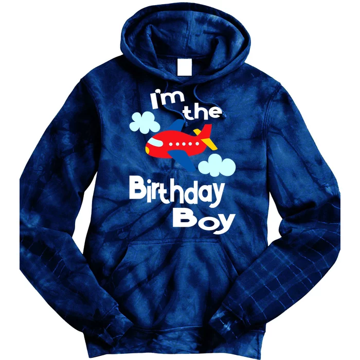 Airplane Birthday Party Outfit - I'm The Birthday Boy Tie Dye Hoodie