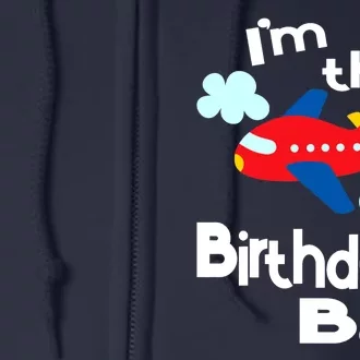 Airplane Birthday Party Outfit - I'm The Birthday Boy Full Zip Hoodie