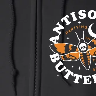 Antisocial Butterfly Partying In The Shadows Apparel Full Zip Hoodie