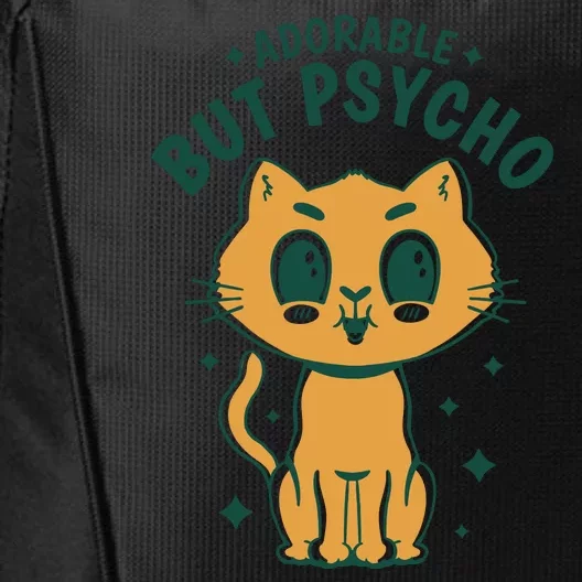 Adorable But Psycho Funny Cat City Backpack