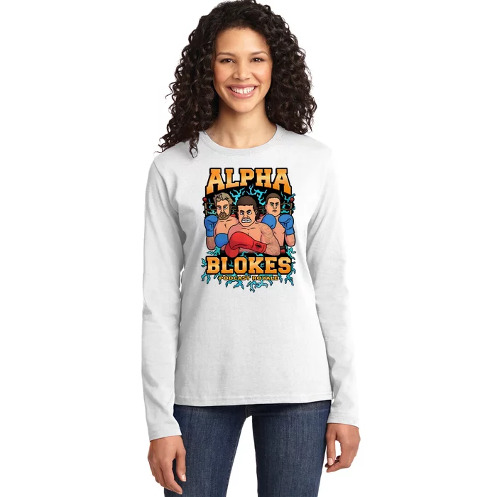 Alpha Blokes Podcast Royale Biffin Ladies Long Sleeve Shirt