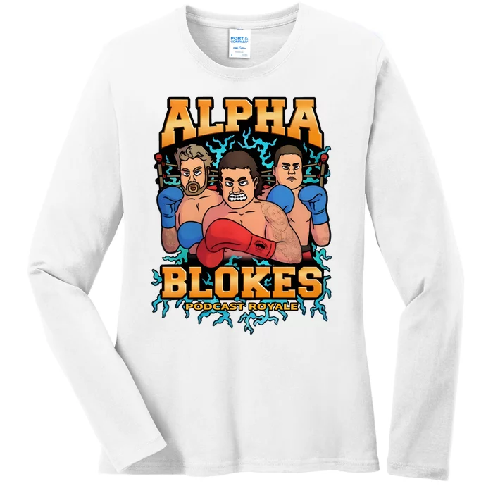 Alpha Blokes Podcast Royale Biffin Ladies Long Sleeve Shirt