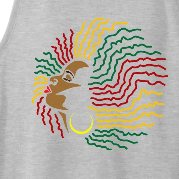 Afrocentric Black Pride Juneteenth Afrocentric Melanin Ladies Tri-Blend Wicking Tank