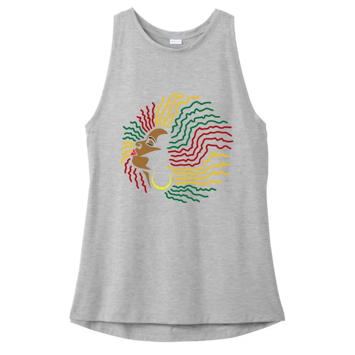 Afrocentric Black Pride Juneteenth Afrocentric Melanin Ladies Tri-Blend Wicking Tank