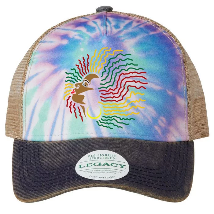 Afrocentric Black Pride Juneteenth Afrocentric Melanin Legacy Tie Dye Trucker Hat