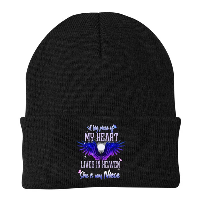 A Big Piece Of My Heart Lives In Heaven She Is My Niece Knit Cap Winter Beanie