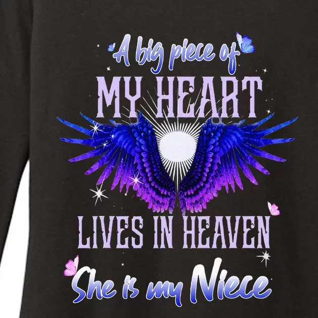 A Big Piece Of My Heart Lives In Heaven She Is My Niece Womens CVC Long Sleeve Shirt