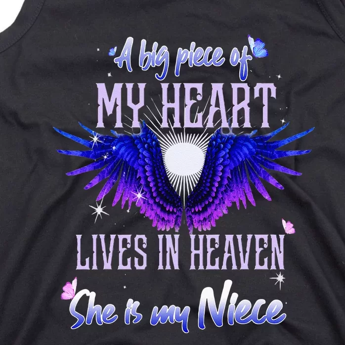 A Big Piece Of My Heart Lives In Heaven She Is My Niece Tank Top