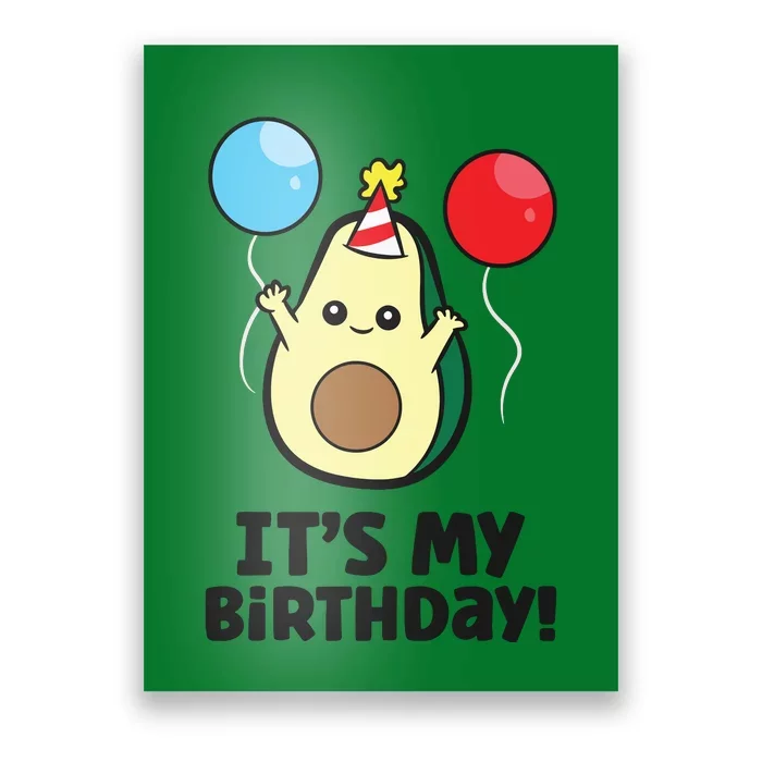 Avocado Birthday Party Funny Birthday Avocado Poster